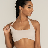 Sculpt Halter Bra - Sicilian Sand