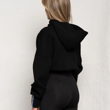 Modal Cropped Hoodie - Carbon